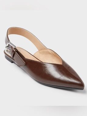 A New Day - Women’s Victoria Sling Back Side Buckle Flats Size 6